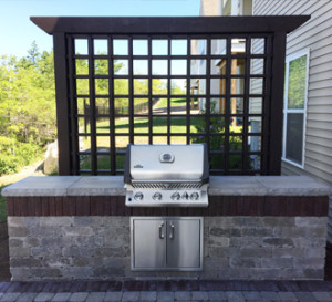Finished outdoor grill, Greener Horizon project