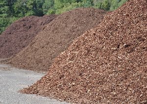 Large Piles of Various Types of Mulch