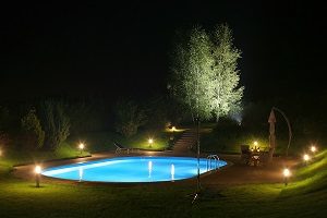 Pool and garden night lighting