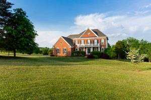 Front yard of a big estate